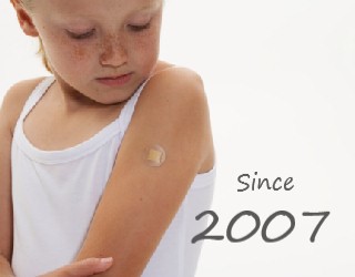 Young girl after vaccination